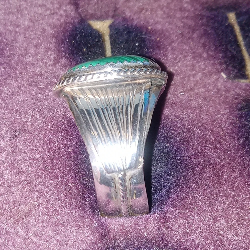 Navajo Native American Sterling Mens Ring Vintage 12